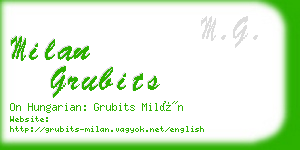 milan grubits business card